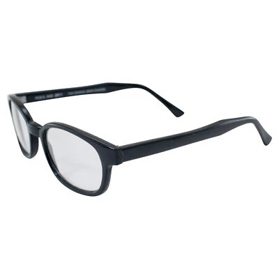 PACIFIC COAST SUNGLASSES The Original KD's Biker Shades By PCSUN Black Frames Clear Lens