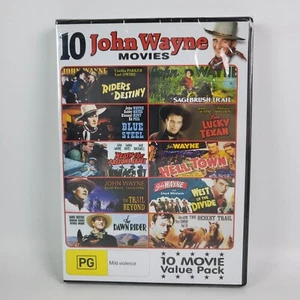 10 John Wayne Movie Riders Of Destiny Sagebrush Trail Blue Steel Lucky Texan DVD - Picture 1 of 3