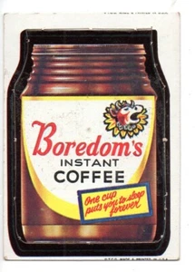 Wacky Packages 1967 Diecut Series Boredoms #1 de 44 número difícil de adquirir - Imagen 1 de 2