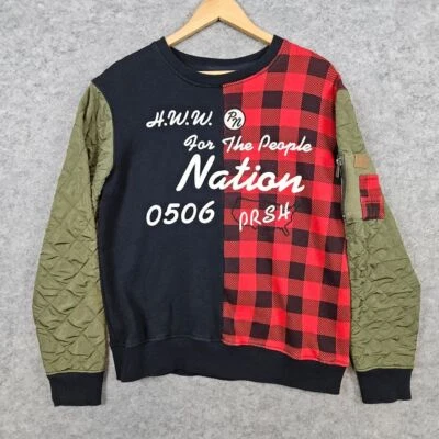Parish NTN Thread Collective Sweatshirt Size S Buffalo Plaid Streetwear Pullover - Image 1 of 4