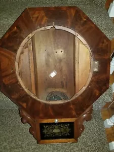 Ansonia Copper & Brass Drop Octagon Original Ears Parts Jerome Schoolhouse Clock - Picture 1 of 11