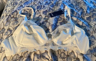 Sujetador Lou Paris 11596 marfil sin aros encaje nuevo con etiquetas $75 38B Foto 1 de 3