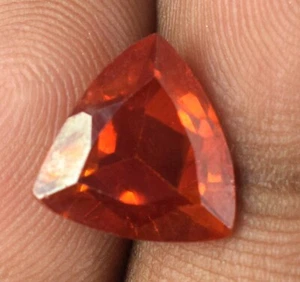 6.25 Ct Natural Orange Spessartine Garnet Trillion Gemstone Certified B87005 - Picture 1 of 8
