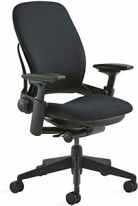 Steelcase Leap V2 Chair, Fully Loaded Black on Black 