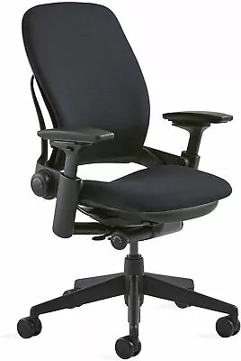 Steelcase Leap V2 Chair, Fully Loaded Black on Black  - Image 1 of 4