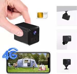 4G LTE Mini Überwachungskamera mit SIM Karte 5200Mah 1080P HD Kamera Innen Nacht - Bild 1 von 9