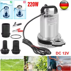 Edelstahl DC 12V 8000 L/H Tauchpumpe Wasserpumpe Pumpe Schmutzwassertauchpumpe - Bild 1 von 15
