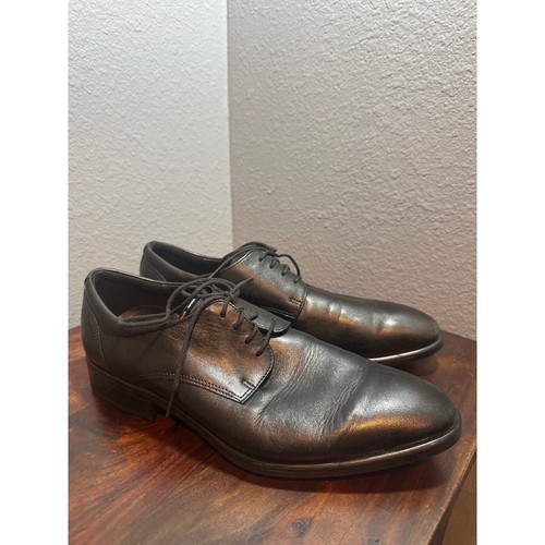 Mocassini ECCO da uomo stringati business eleganti Oxford pelle formale nero 44