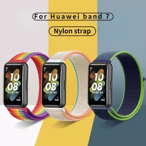 Nylon Armband Band Loop gewebt Sport Ersatz für Huawei Band 7 Smartwatch - Bild 1 von 27