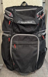 TaylorMade 2015 TM Players Backpack Blk w Red Trim Pre Owned Good Condition - Picture 1 of 17