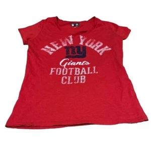 New York Giants T-shirt Womens Medium Casual NFL Red Logo Team Football - Picture 1 of 5