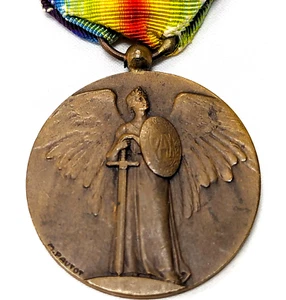 Rare WW1 French Inter-Allied Victory Medal 1914-1920 by Pautot and Mattei France - Foto 1 di 6