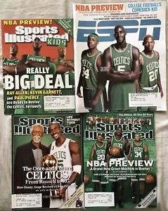4 Celtics Ray Allen Kevin Garnett Paul Pierce 2007 2008 ESPN Sports Illustrateds - Picture 1 of 1