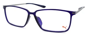 PUMA PU0114OA 003 Eyeglasses Frames 58-13-145 Blue / Silver - Picture 1 of 3