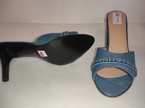 Handmade Jeans 100% sandalen pumps heels 12cm new Bolingier POLAND size 42-47 - Picture 1 of 4