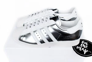 Prada x Adidas Superstar Silver White Made In Italy 2020 UK 9 US 9.5 FX4546 New - Picture 1 of 12