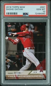 2018 Topps Now SHOHEI OHTANI 697 RC Rookie PSA 10 GEM MINT - Picture 1 of 2