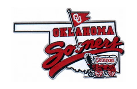NCAA Oklahoma Sooners 2D Mascot Map Magnet Cover
