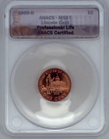 2009 P & D Lincoln Bicentennial Cent - Professional Life (LP3) - ANACS MS67 RED Cover