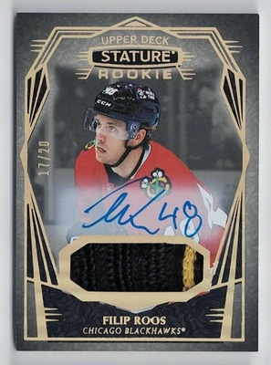 2022-23 Upper Deck Stature Rookie Design Variant Auto Patch Filip Roos 17/20 - Image 1 of 2
