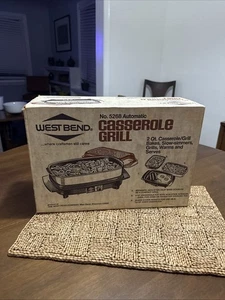 Vintage West Bend 2qt Electric Slow Cooker Mini Grill Casserole Dish w/Glass Lid - Picture 1 of 10