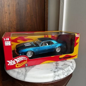 NEW RARE HOT WHEELS LIMITED EDITION '68 CAMARO METALIC Blue 1:18 SCALE Classics - Picture 1 of 12