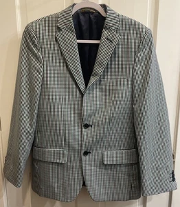 Haggar | 1926 Originals Men's Blazer Navy & Green Plaid Sports Coat Size 38 R - Picture 1 of 12