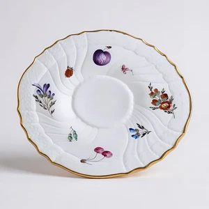 Richard Ginori Italian Fruit Cup & Saucer 6" Vecchio Perugia Porcelain Italy MCM - Picture 1 of 2