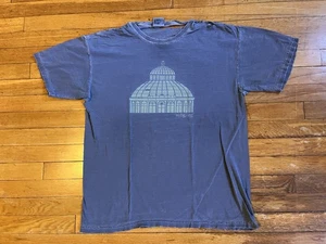 VINTAGE New York Botanical Garden Conservatory Shirt Herren L blau distressed Y2K - Bild 1 von 14