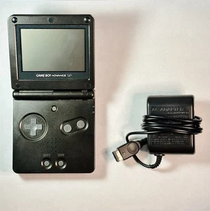 2002 Nintendo Black Game Boy Advance SP Handheld System ~ Tested/Working ๐พ - Picture 1 of 10