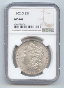 1902-O Morgan Silver Dollar, NGC MS-64 - Bild 1 von 2