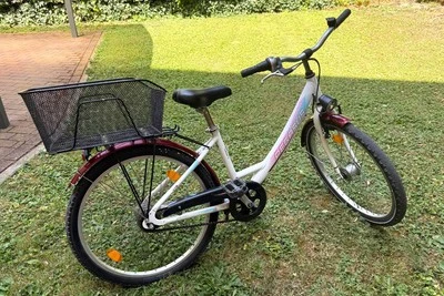 Mädchenfahrrad Pegasus Arcona ND, 24 Zoll, weiß, gebraucht - Bild 1 von 4