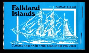 1978 Falkland Islands Complete Stamp Booklet, panes of 1p-3p-5p-6p-10p values - Picture 1 of 2