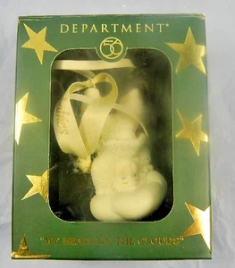DEPT 56 Snowbabies My Head's In The Clouds Christmas Bisque Ornament #69534 2004 - Bild 1 von 5