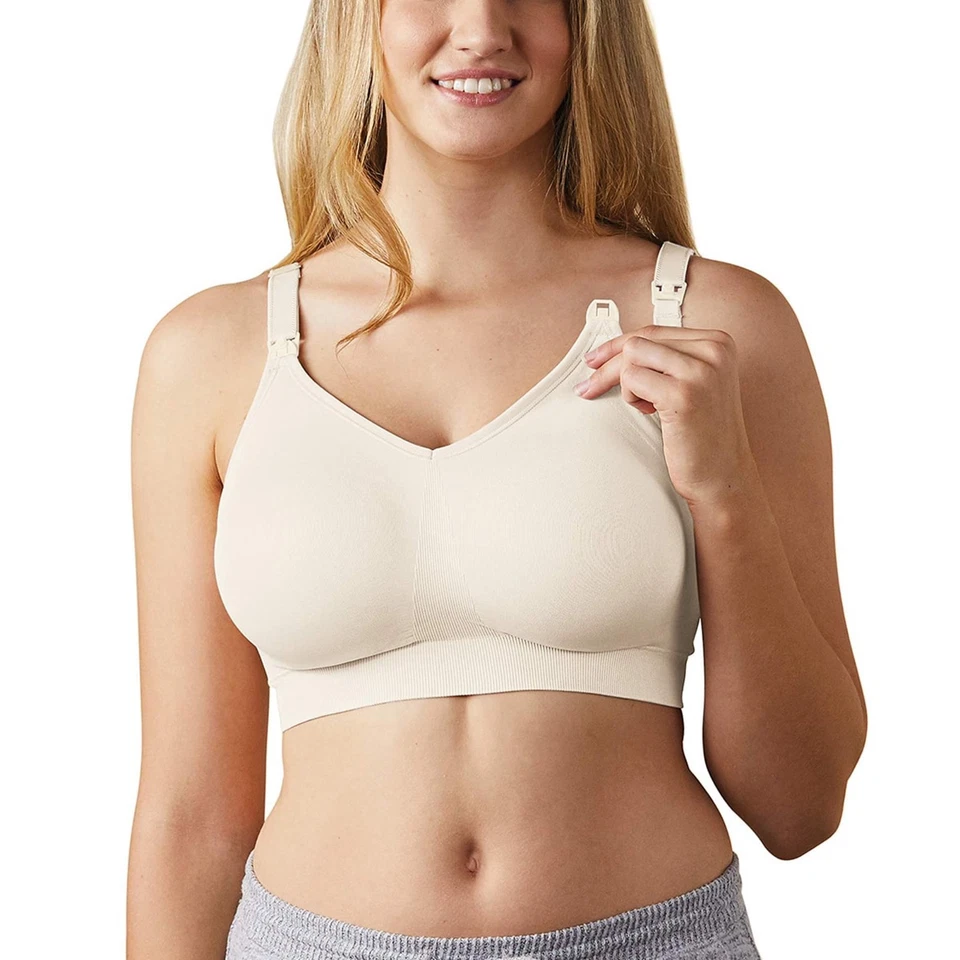 Sujetador de lactancia sin costuras Bravado Body Silk 1401-blanco antiguo-grande Foto 1 de 3