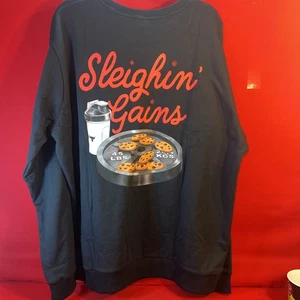 Under Armour Project Rock Red One SleighinGains Pullover Sweatshirt. Blk. SZ XXL - Picture 1 of 6