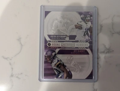 2020 PANINI CONTENDERS JUSTIN JEFFERSON JEFF GLADNEY #RN-JG RC VIKINGS - Image 1 of 2