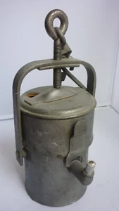 alte Bergbau Handlampe mit Spannschrauben Bügelverschluß - Bild 1 von 4