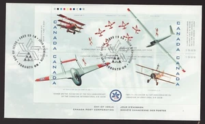 Sc 1807 souvenir sheet FDC - Canada - 1999 - International Air Show- superfleas - Picture 1 of 2