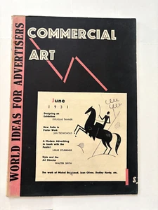 June 1931 Magazine "Commercial Art" w/ Work of Michel Bouchaud & Dudley Hardy * - Picture 1 of 22
