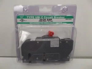 BREAKER CONNECTICUT ELECTRIC UBIZ-2020 20A UBI Z 2-SINGLE POLES CIRCUIT - Picture 1 of 2