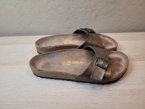Birkenstock Sandals Womens SZ EU 39 US 8 Brown Madrid Slip On Slide - Picture 1 of 11