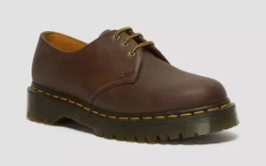 Dr. Martens 3 Loch 1461 Bex Dark Brown Crazy Horse - Picture 1 of 28