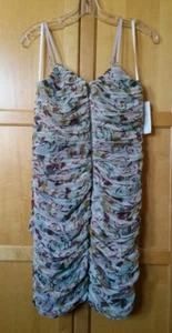 Vestido Boston Proper para mujer rosa verde floral plisado con cremallera forrado frontal talla 2 nuevo con etiquetas. - Imagen 1 de 5