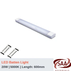20W LED Batten Light Ceiling Light 4000K/ 5000K Tri-proof AU Plug Optional 60MM - Picture 1 of 4