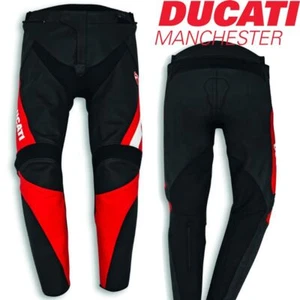 Pantalón de cuero para motociclista de carreras DUCATI pantalón de cuero para hombre CE - Imagen 1 de 2