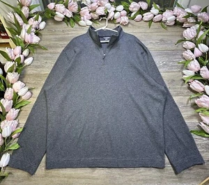 Van Heusen Sweatshirt Size 2XL (XXL) Mens Pullover Flex Quarter Zip Gray Sweater - Picture 1 of 13