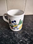 Vintage Disney Christmas Cup Mug Mickey Mouse Minnie Pluto Vgc