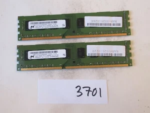 Micron 2x2Gb=4Gb PC3-10600 1333Mhz DDR3 Desktop Memory RAM (3701) - Picture 1 of 2
