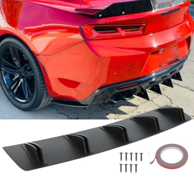 For Chevrolet Chevy Camaro SS LS Rear Bumper Lip Diffuser Spoiler Splitter Fins - Изображение 1 из 4